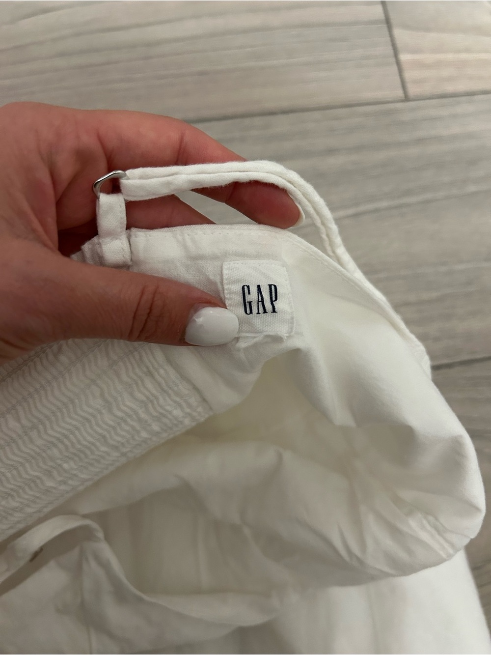 GAP White Spaghetti-Strap Midi Dress - Picture 4 of 5